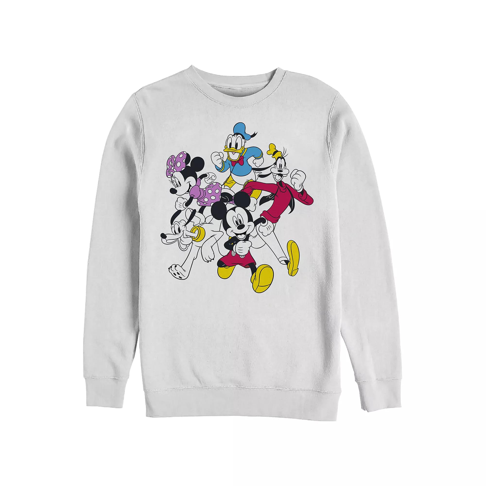 Men's Disney's Mickey And Friends Group Shot Run Sweatshirt,  Product Image