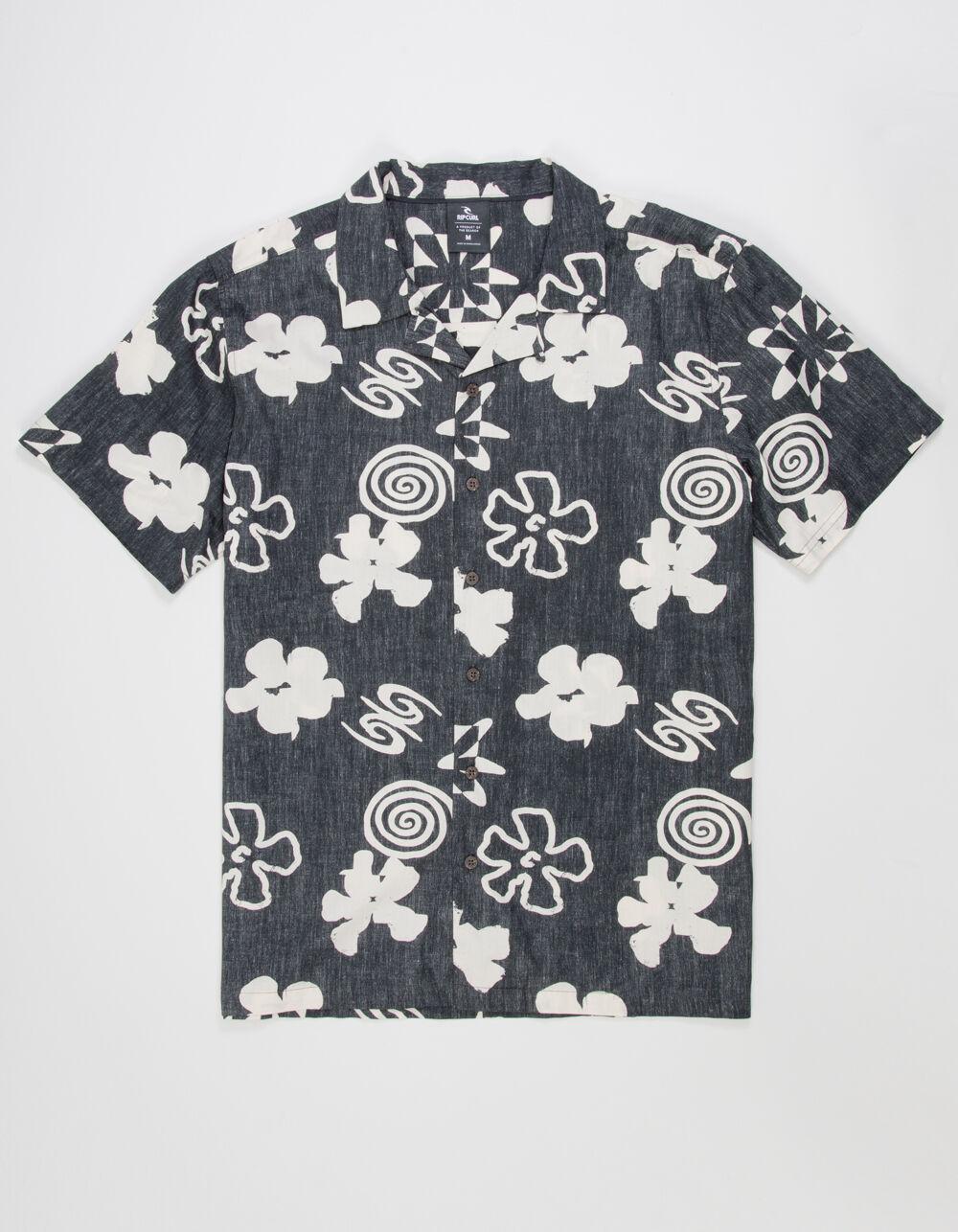 RIP CURL Saltwater Culture Mens Button Up Shirt - BLACK Product Image