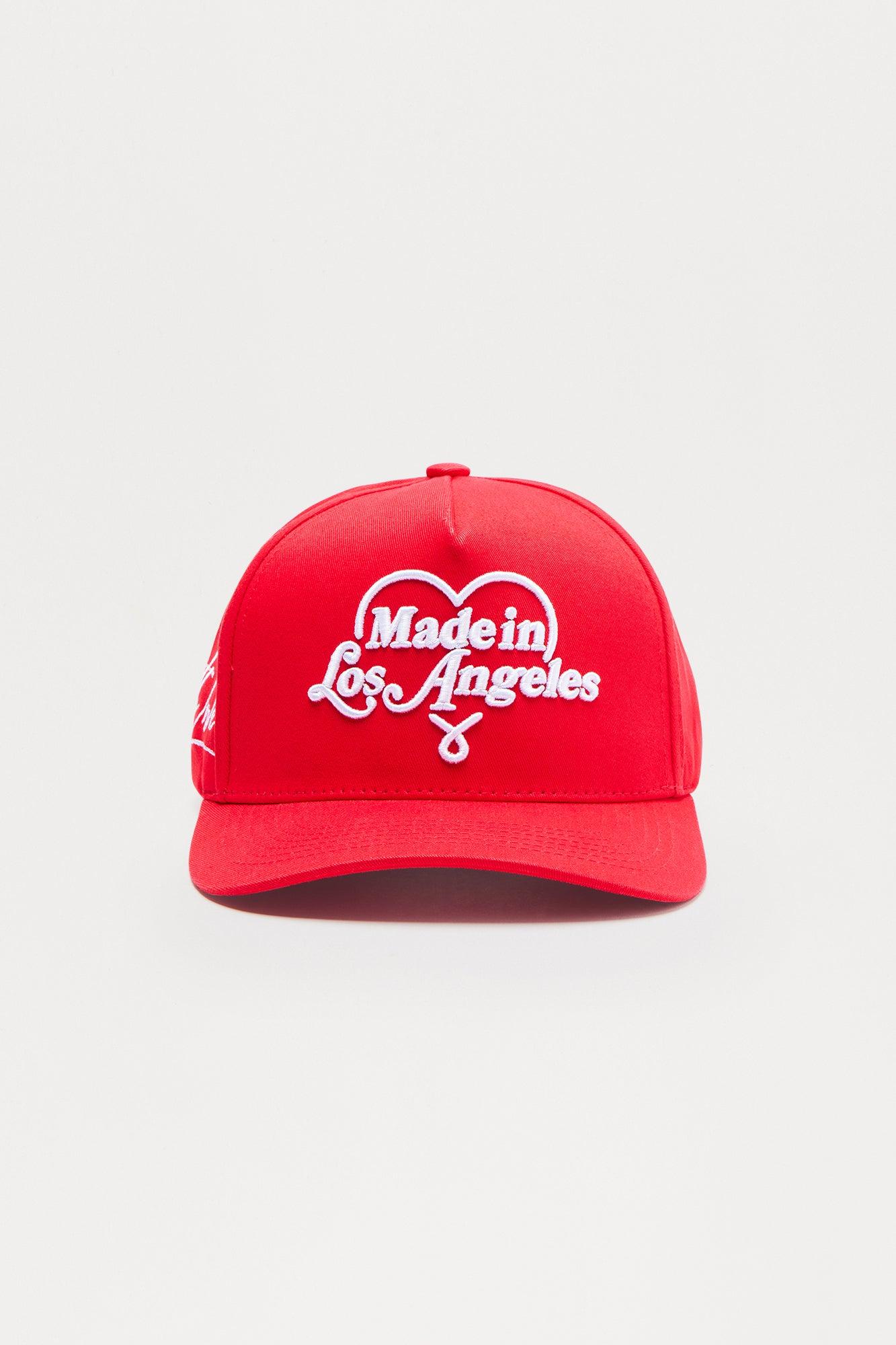 Made In LA Structured Twill Snapback Hat - Red Male Product Image