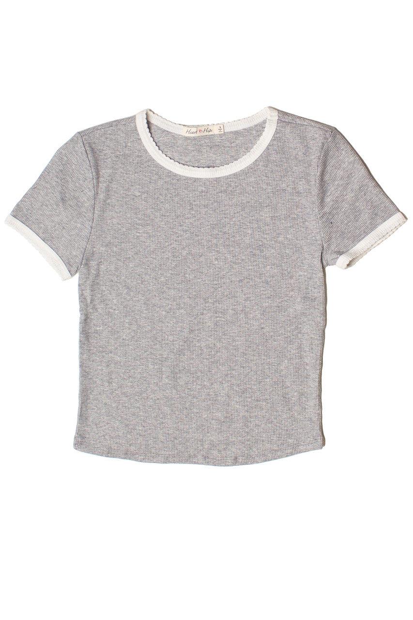 Scallop Edge Ringer Tee Product Image