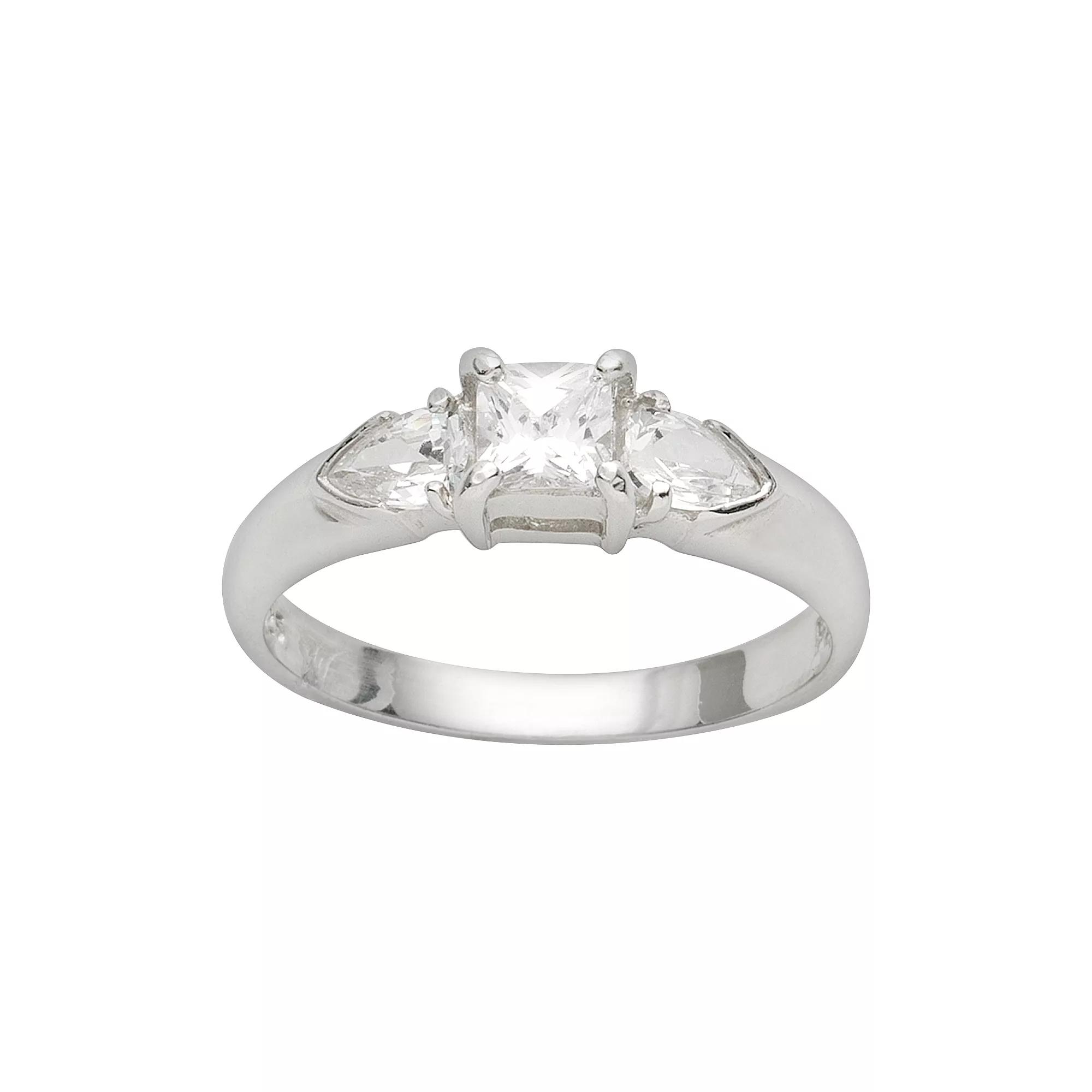 Traditions Jewelry Company Sterling Silver Cubic Zirconia Ring, Womens Product Image