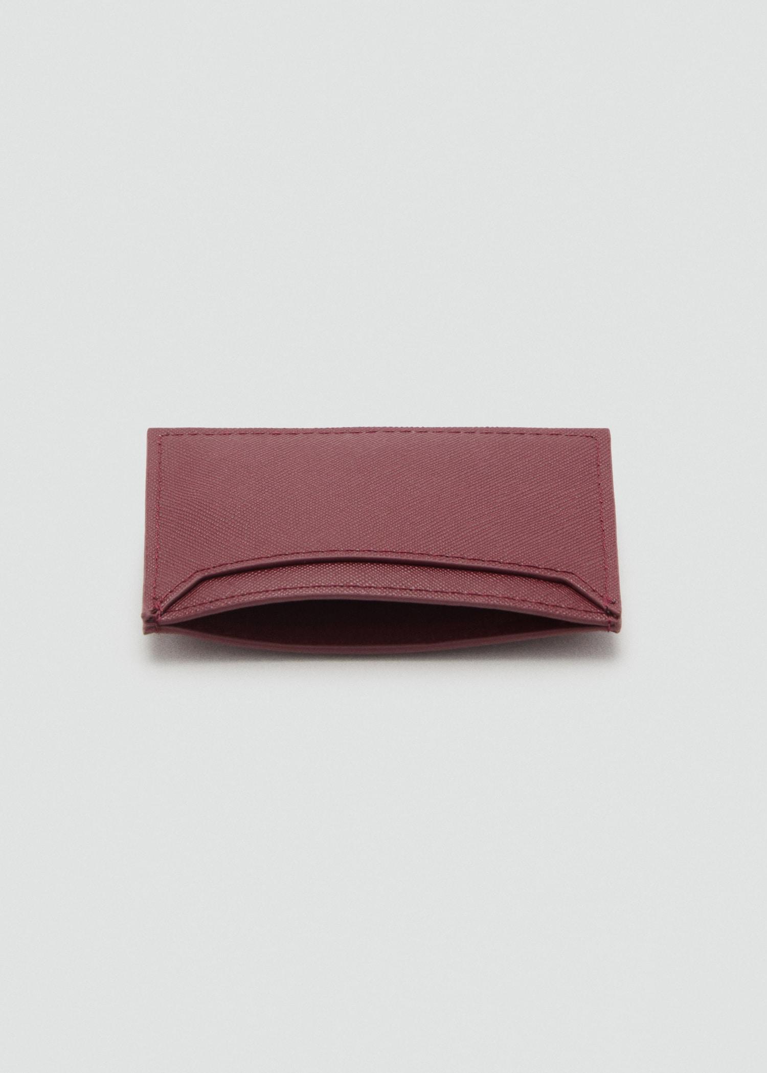Saffiano-effect cardholder - Women | MANGO USA Product Image