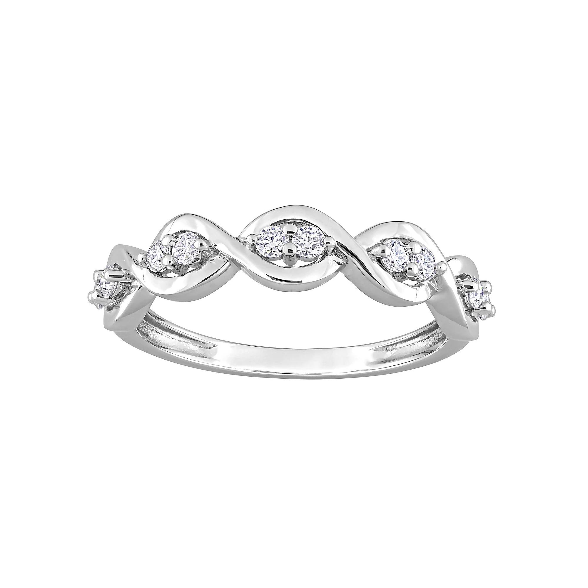 Stella Grace Sterling Silver 1/4 Carat T.W. Lab-Created Moissanite Anniversary Ring, Womens Product Image