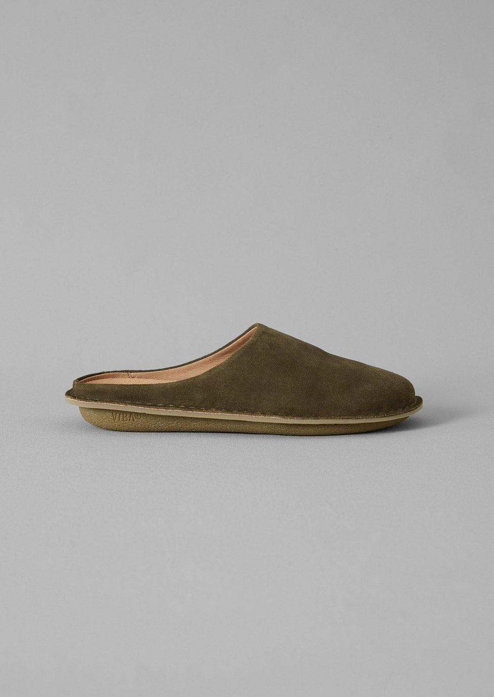 Vibae Roma Suede Mules | Olive Product Image