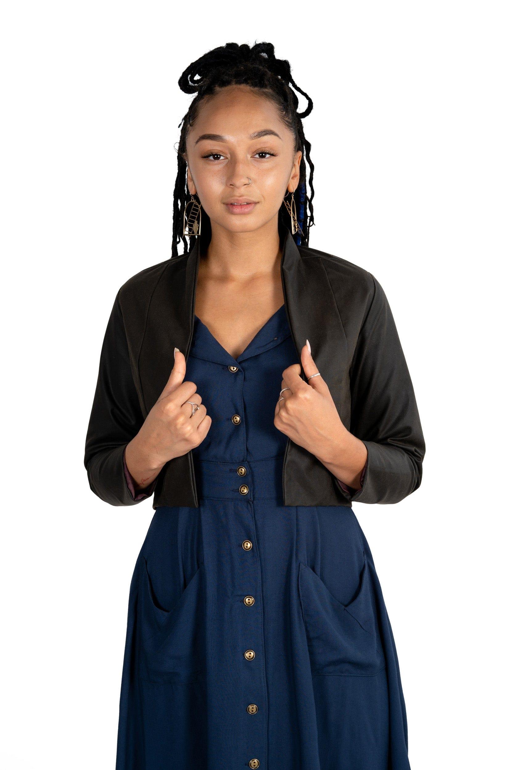 Cropped Jacket in Waxed Canvas Product Image
