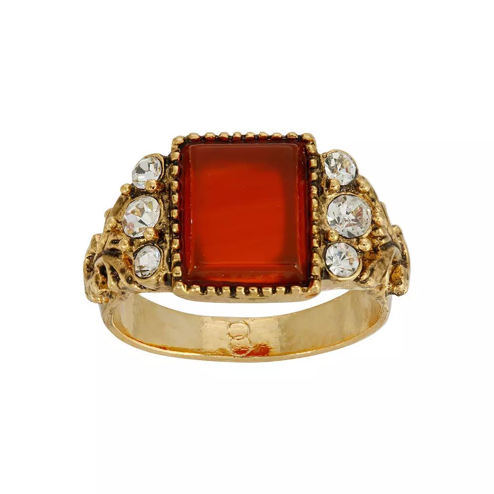 1928 Carnelian Ring, Women's, Silver Green Product Image
