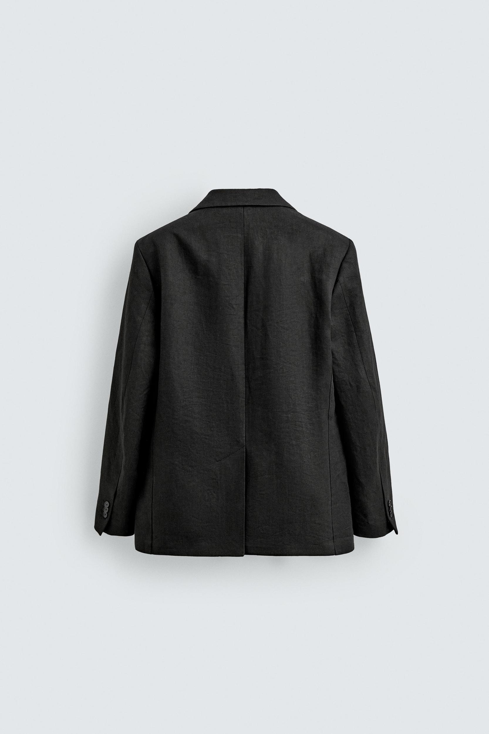 AARON LEVINE X ZARA 100% LINEN TWILL SUIT BLAZER Product Image