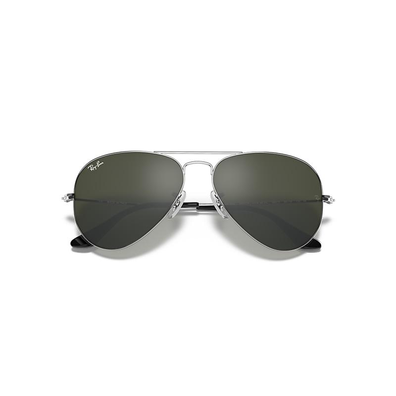 Ray-Ban Aviator Classic Sunglasses Frame Green Lenses Polarized Product Image