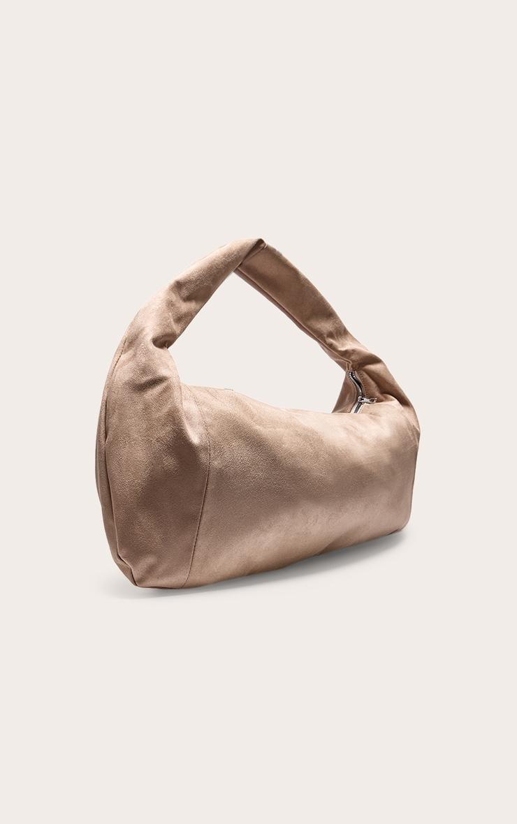 Mink Oversized Faux Suede Tote Product Image