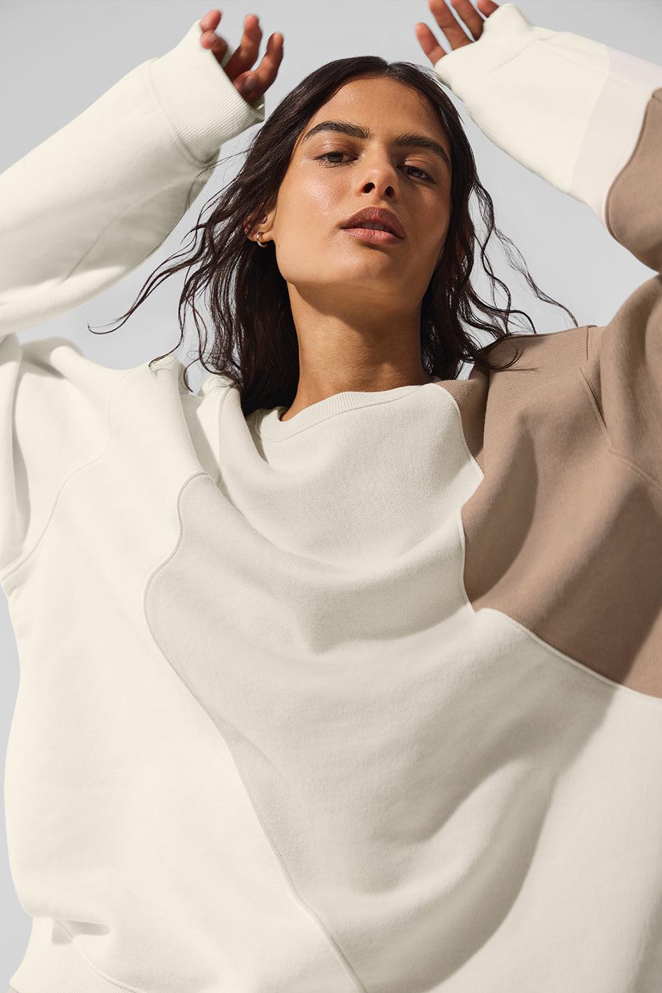 Alo Yoga | Make Waves Crewneck Neck Pullover Top White, Size: XL WOMEN/L MEN Product Image