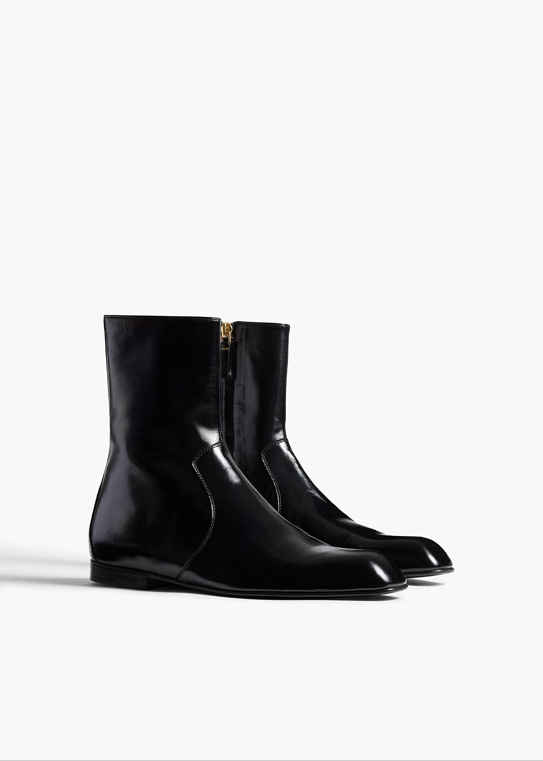 Colt Ankle Boot in Black Glazed Leather Product Image