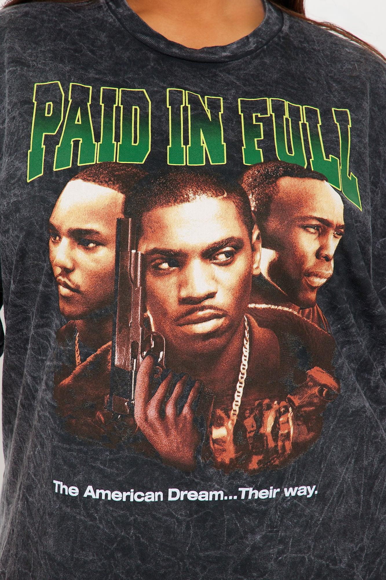 Paid in Full Washed Oversized Tee - Black Product Image