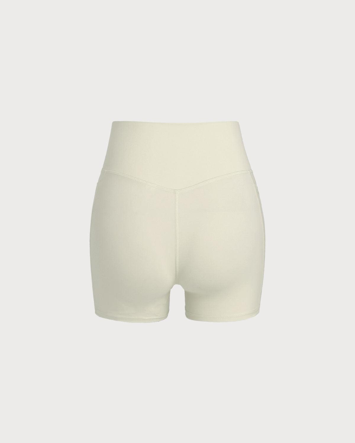Apricot Pocket High Waisted Yoga Shorts Product Image