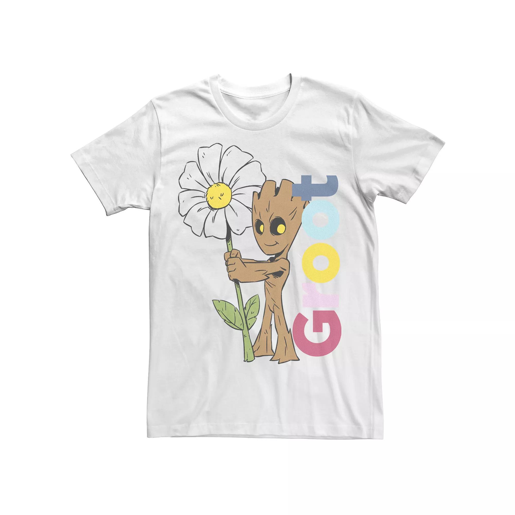 Mens Marvel Guardians Of The Galaxy Groot Flower Portrait Tee Product Image