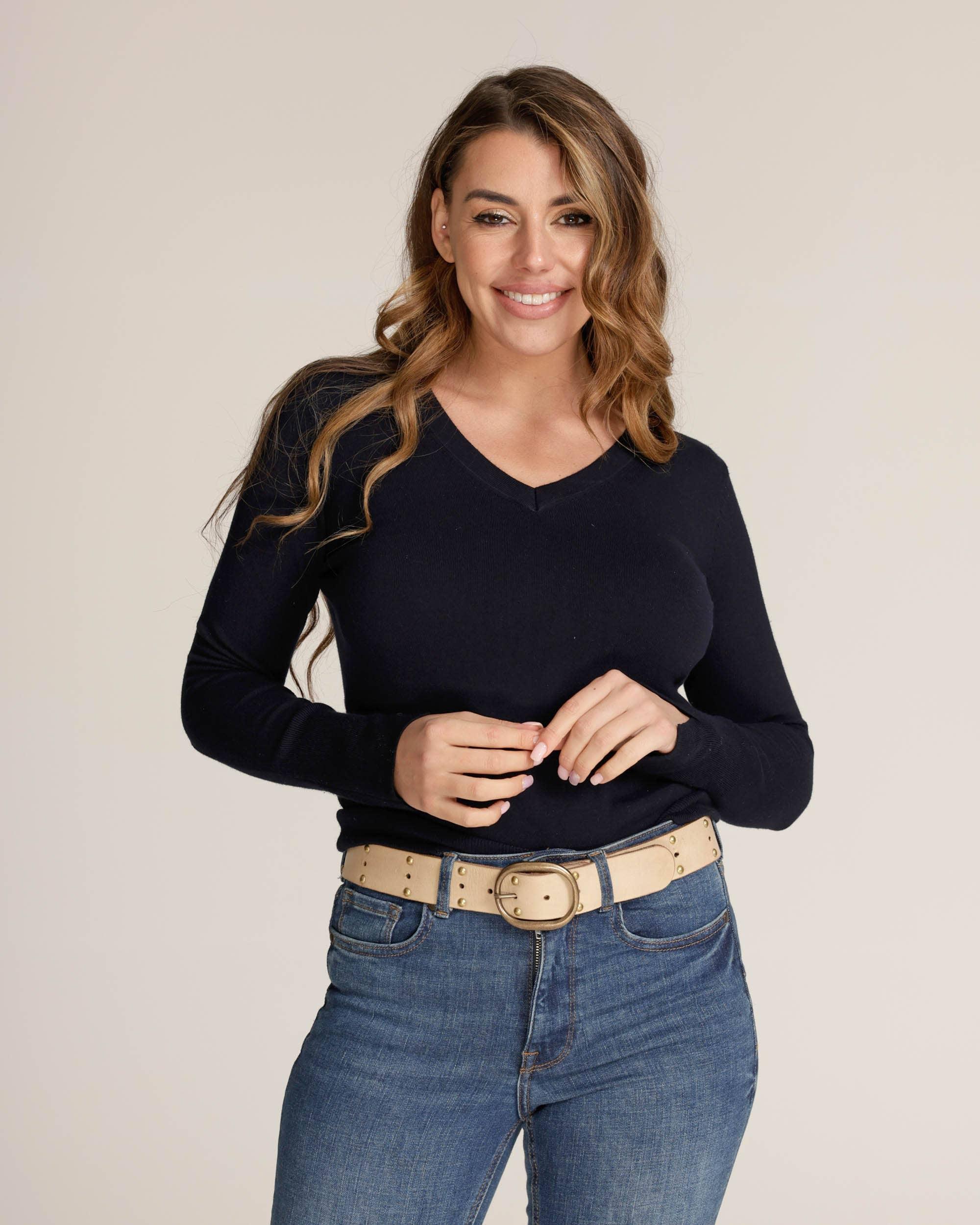 Devi | Antique Brass-Accented Leather Belt: Creme Product Image