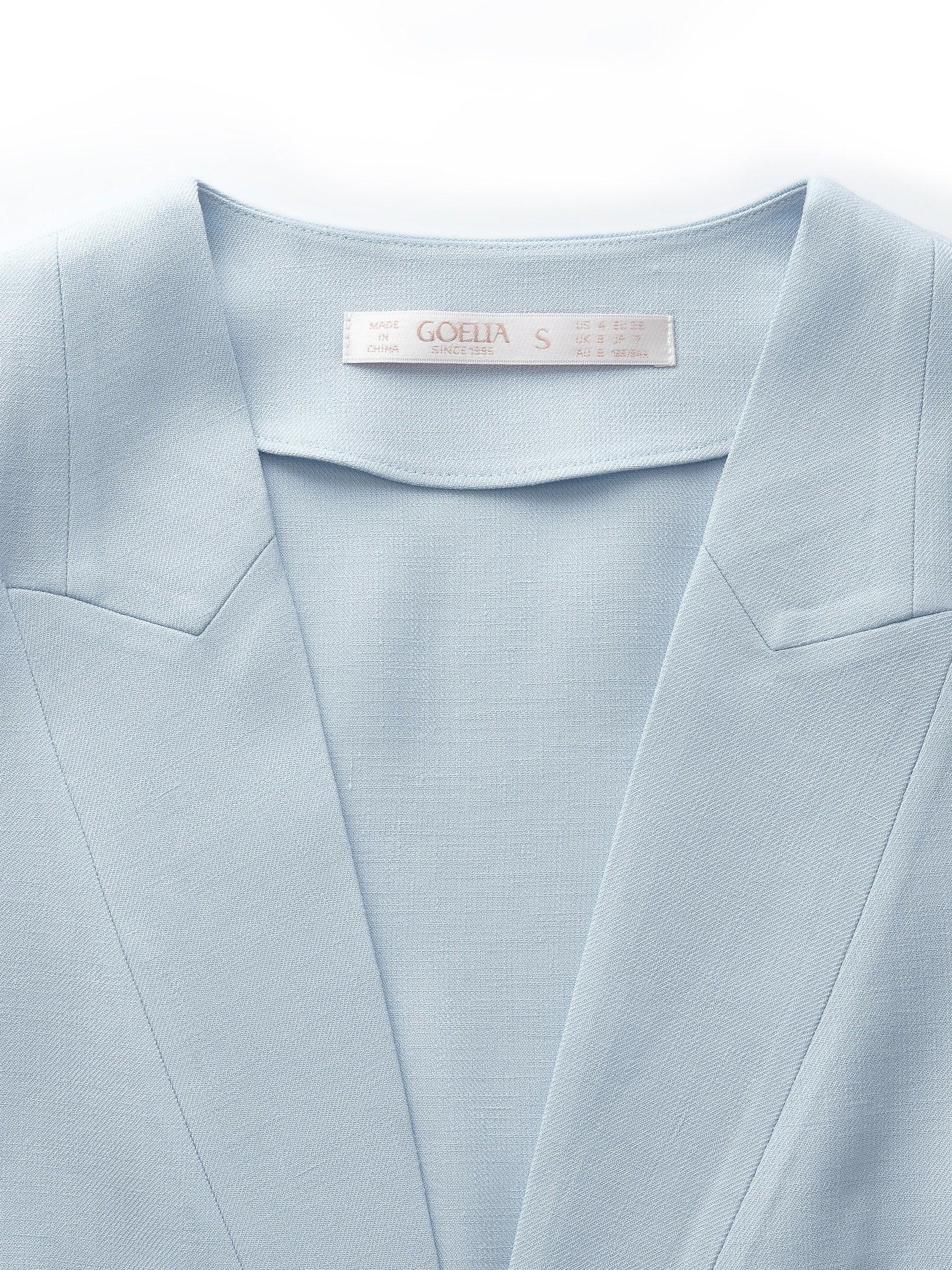 100% Acetate Women Short Sleeve Blazer Product Image
