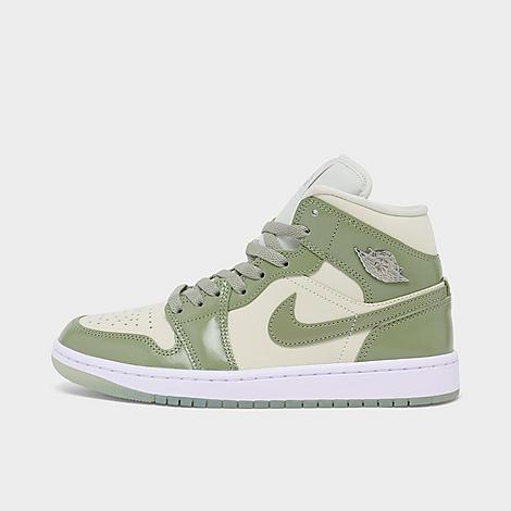 Jordan Womens Jordan AJ 1 Mid - Womens Basketball Shoes Seaglass/Silver Product Image