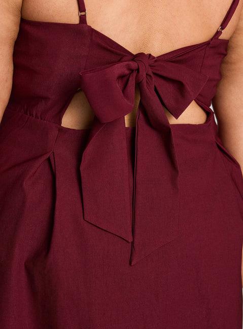 Xanthus Mini Dress Red Curve Product Image