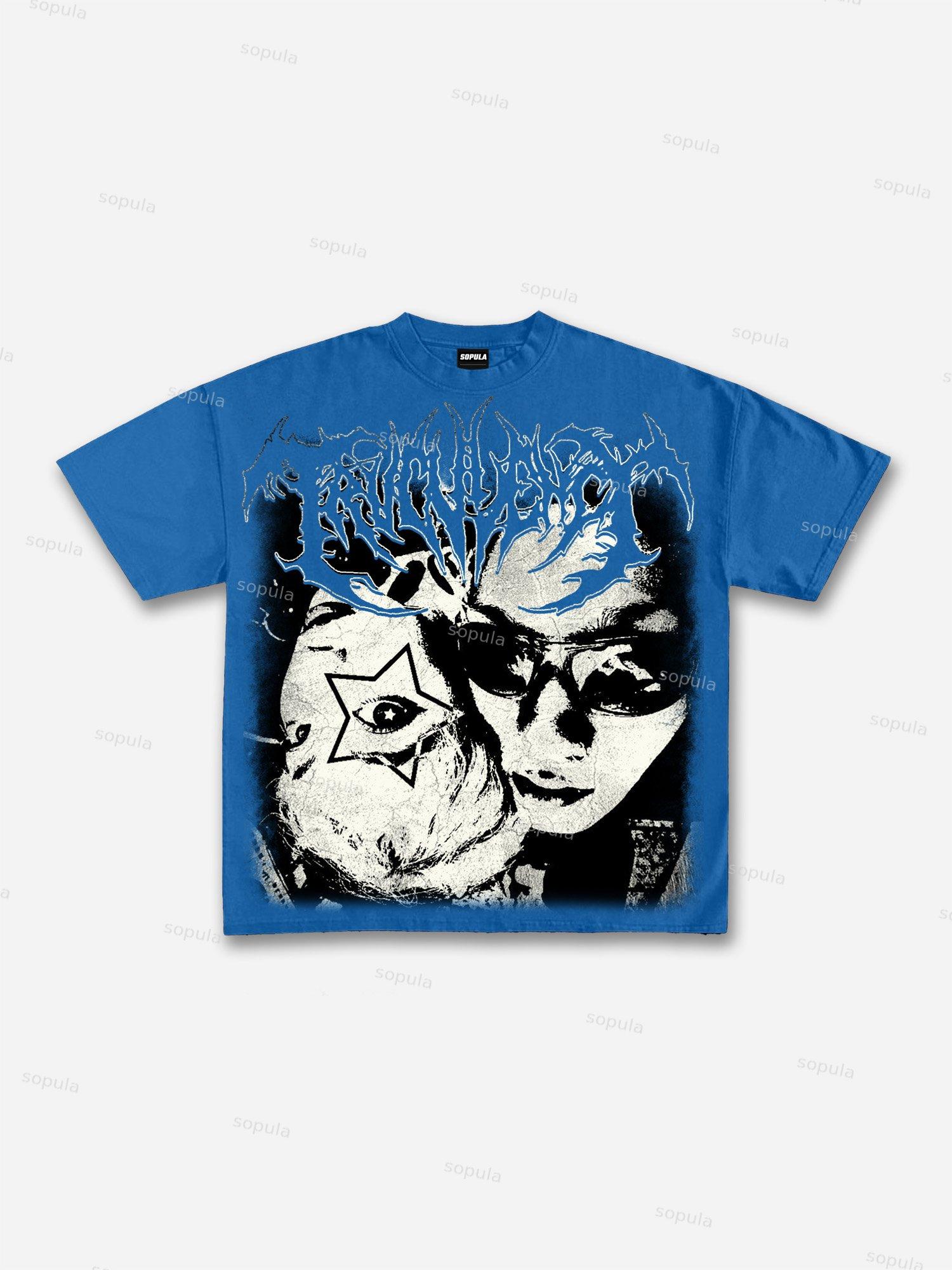 Sopula Mens Street Star Skull Stars Vintage Graphic Casual Fashion Shorts Product Image