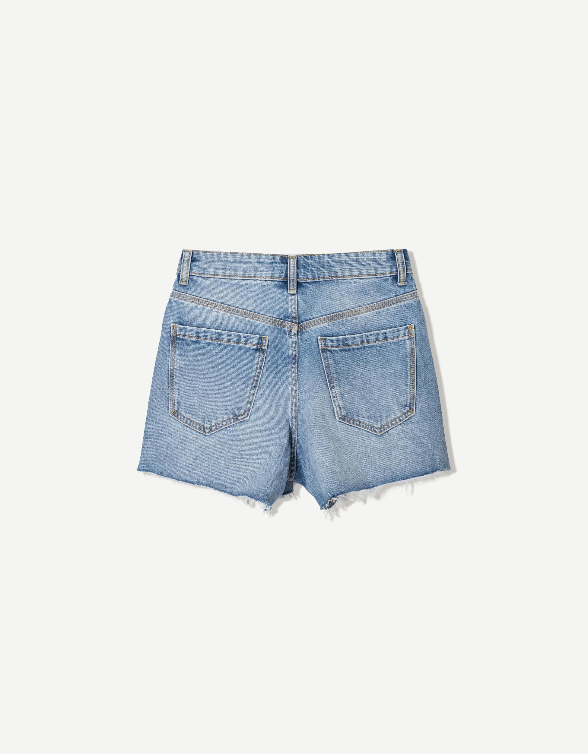 Ripped denim shorts Product Image