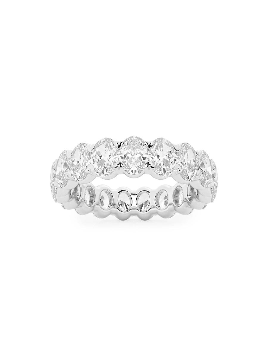 Womens Platinum & Oval Natural Diamond Eternity Band/3.00-5.00 TCW Product Image