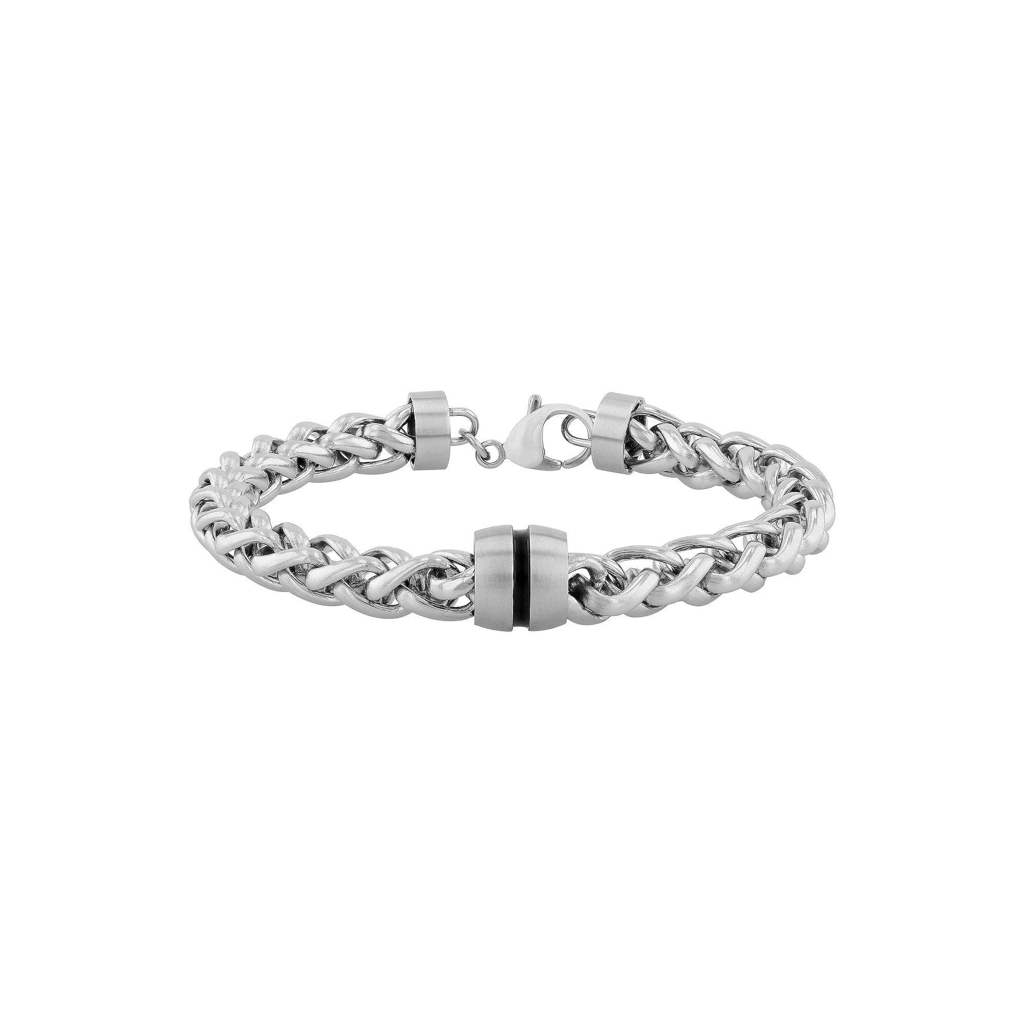 Steel Nation Men's Stainless Steel Franco Chain Bracelet,  Product Image