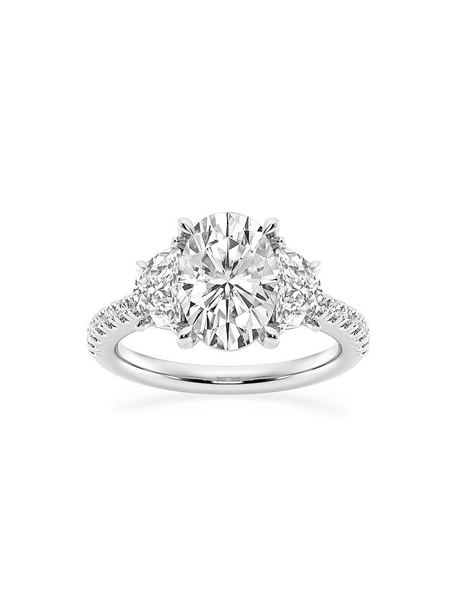Womens 14K White Gold & Oval Lab-Grown Diamond Ring/2.75-7.00 TCW Product Image