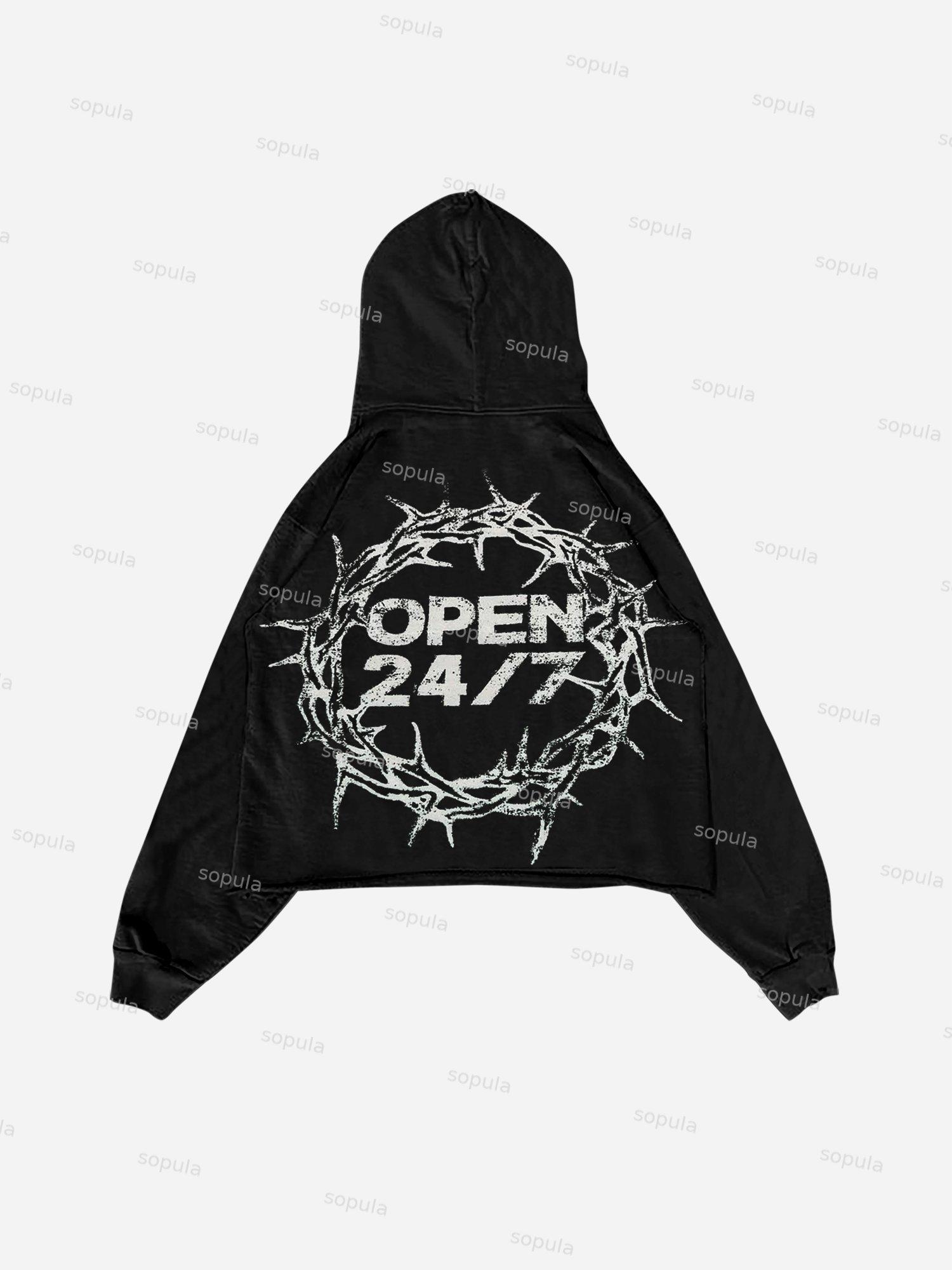 God's Helpline Faith Graphic Cropped Hoodie Product Image