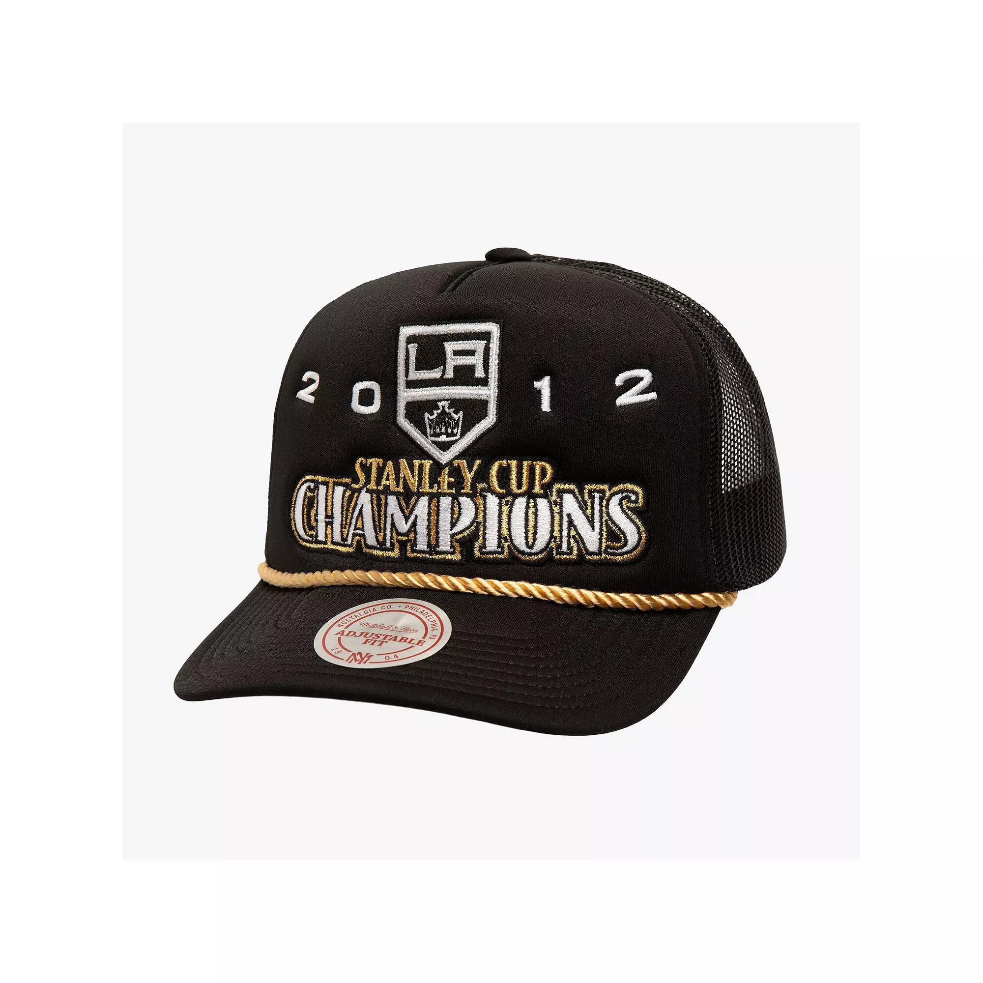 Men's Mitchell & Ness Black Los Angeles Kings SOUL Collection Golden Stanley Cup Champions Trucker Adjustable Hat, Kgs Black Product Image