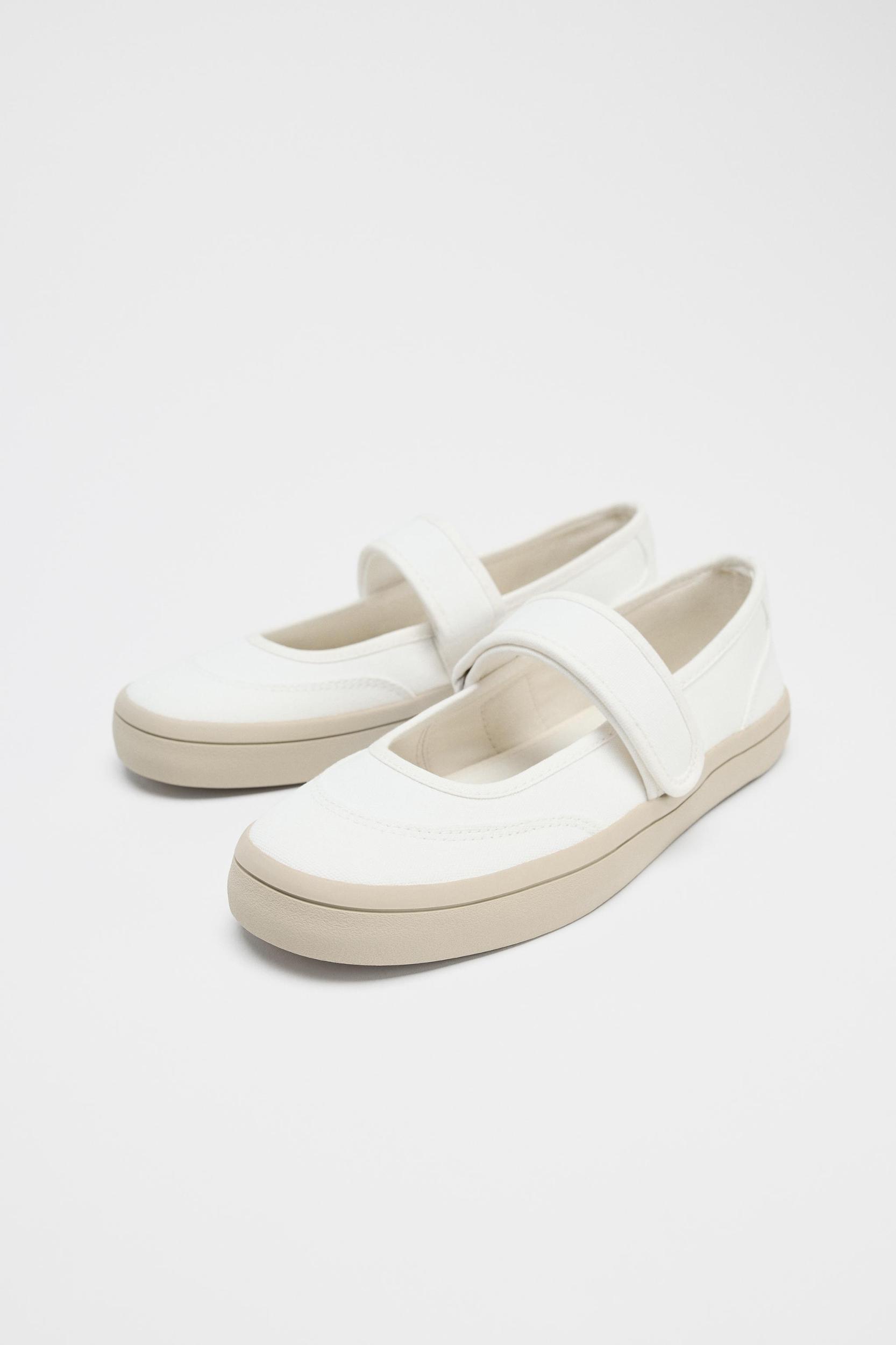 FABRIC STRAP BALLET FLATS Product Image