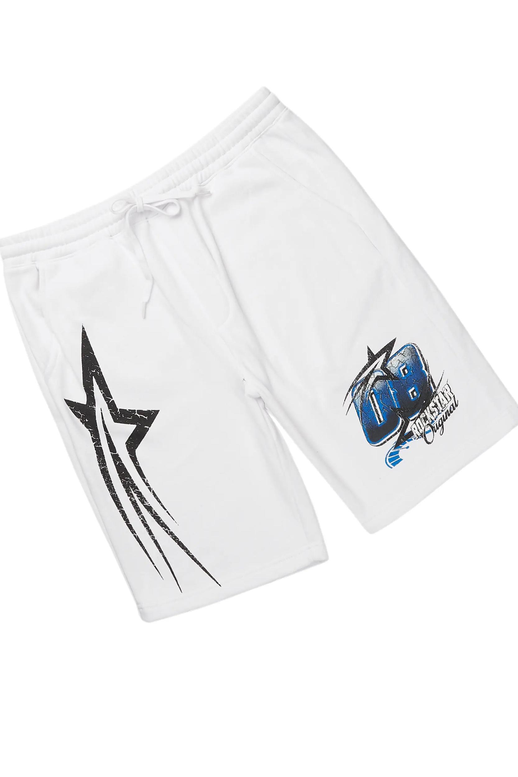 Kastell White/Blue T-Shirt Short Set Male Product Image
