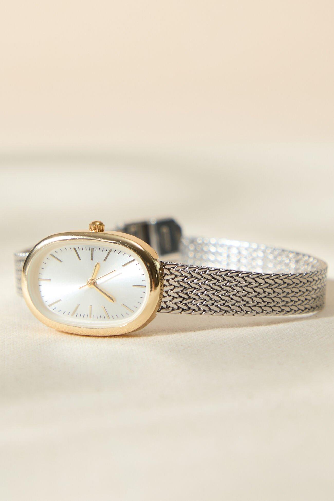 Mixed Metal Oval Watch Product Image