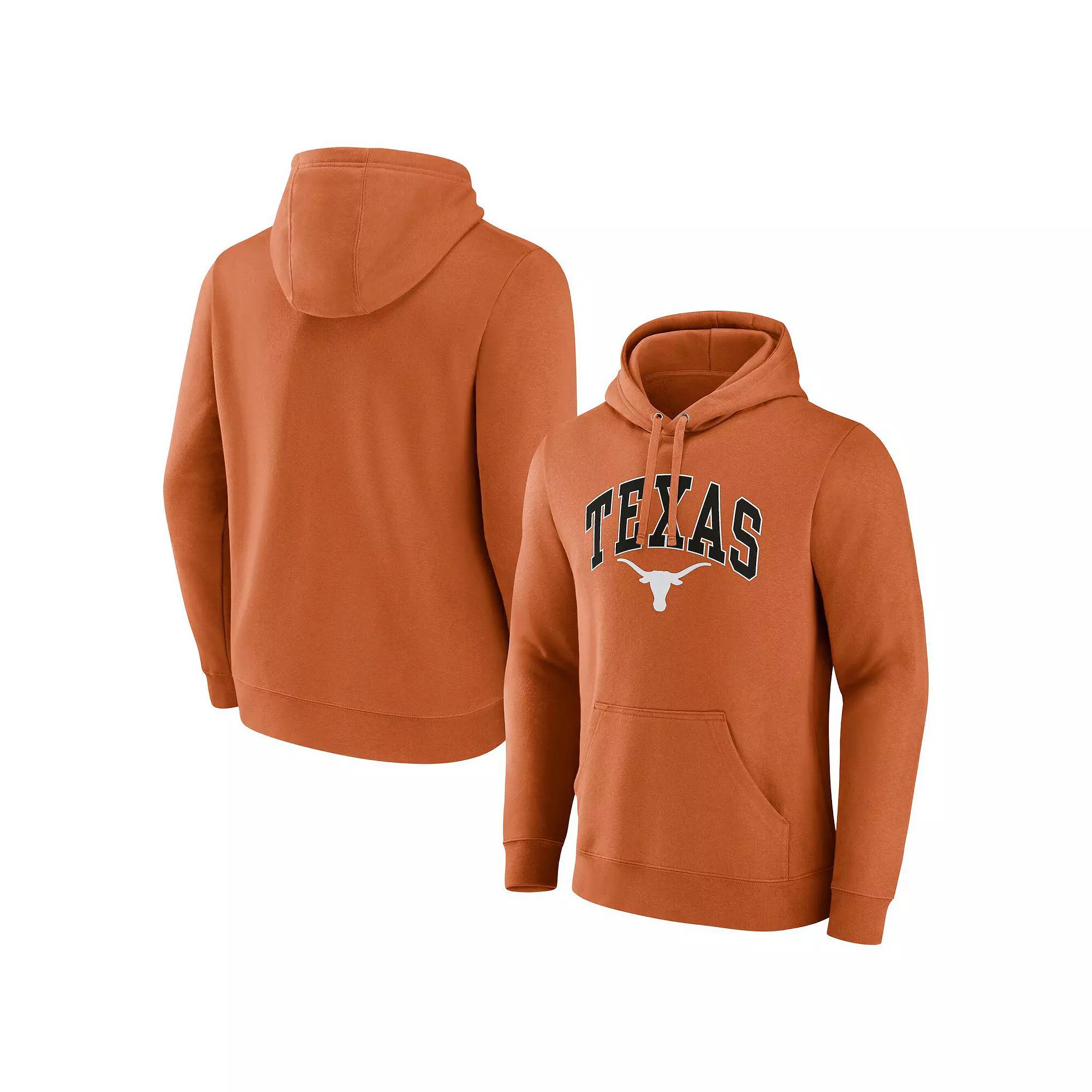 Men's Fanatics Burnt Orange Texas Longhorns Arched Logo Pullover Hoodie,  Product Image