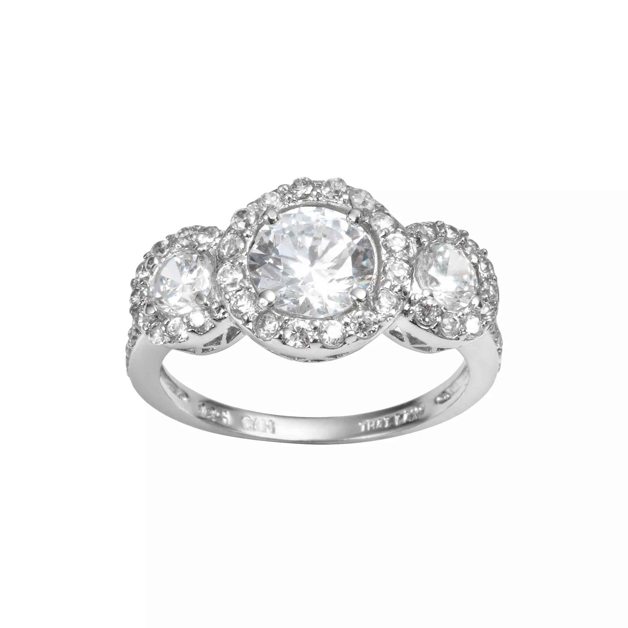 Sophie Miller Sterling Silver Cubic Zirconia Frame Ring, Women's, Size: 7, White Product Image