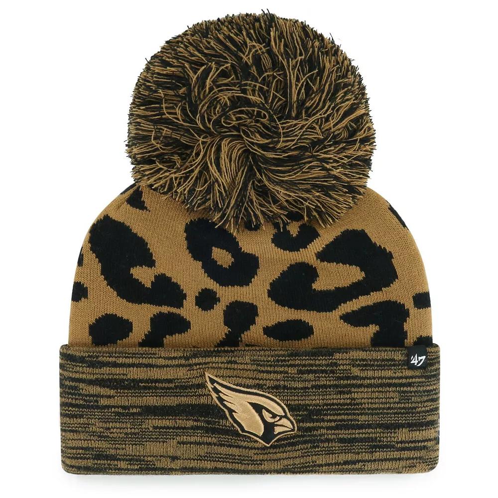 Women's '47  Brown Arizona Cardinals Rosette Cuffed Knit Hat with Pom Product Image