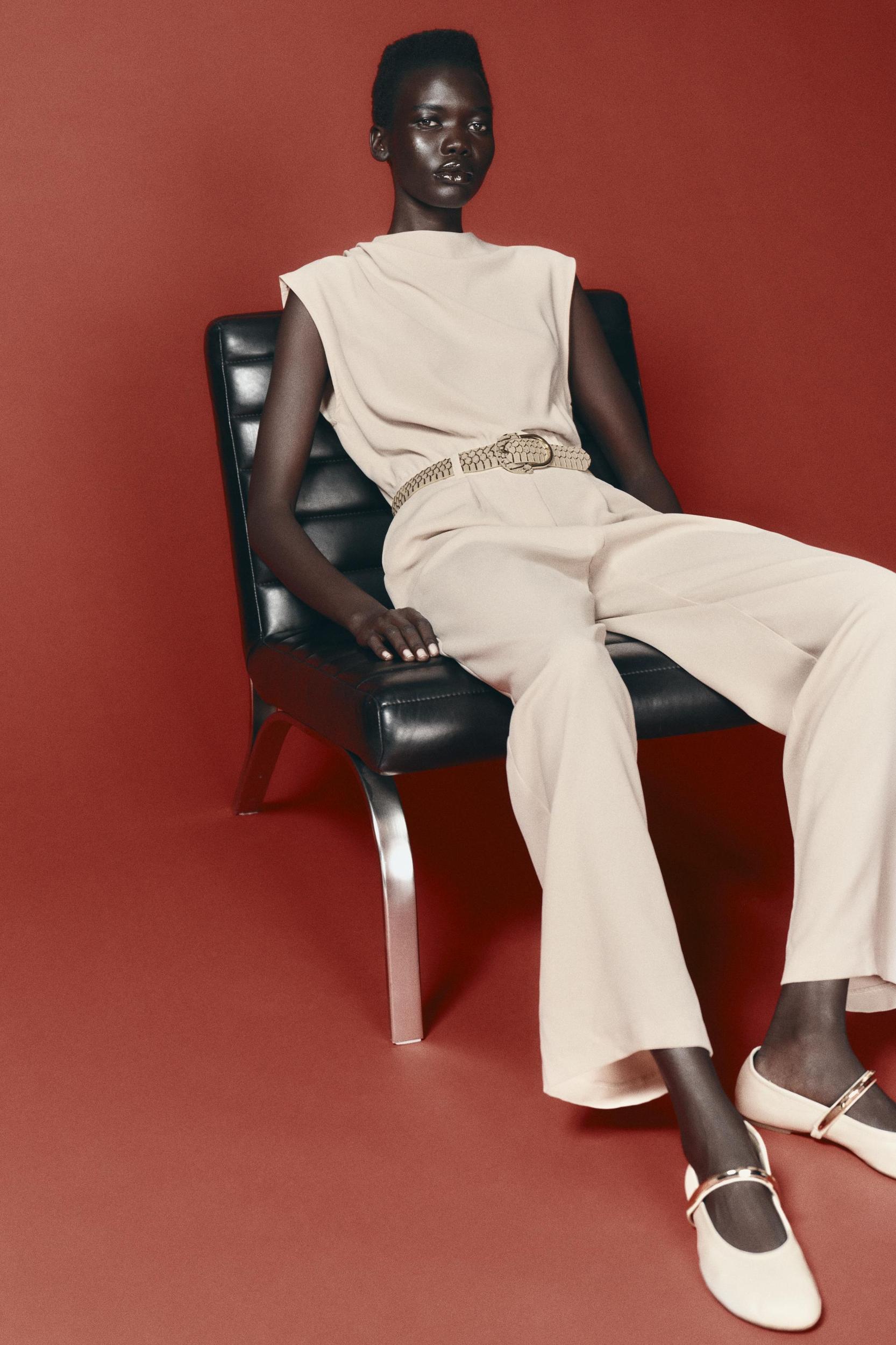 LONG BELTED JUMPSUIT Product Image