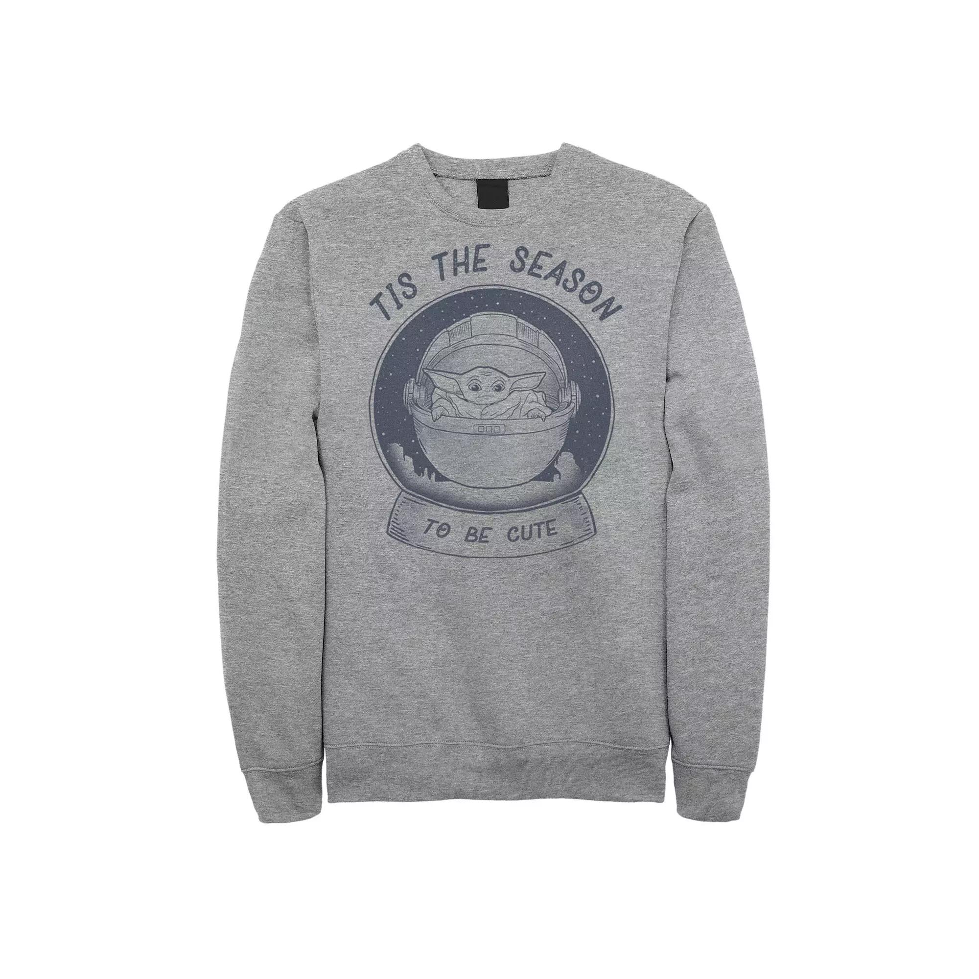 Men's Star Wars The Mandalorian The Child Christmas Tis The Season Sweatshirt,  Product Image