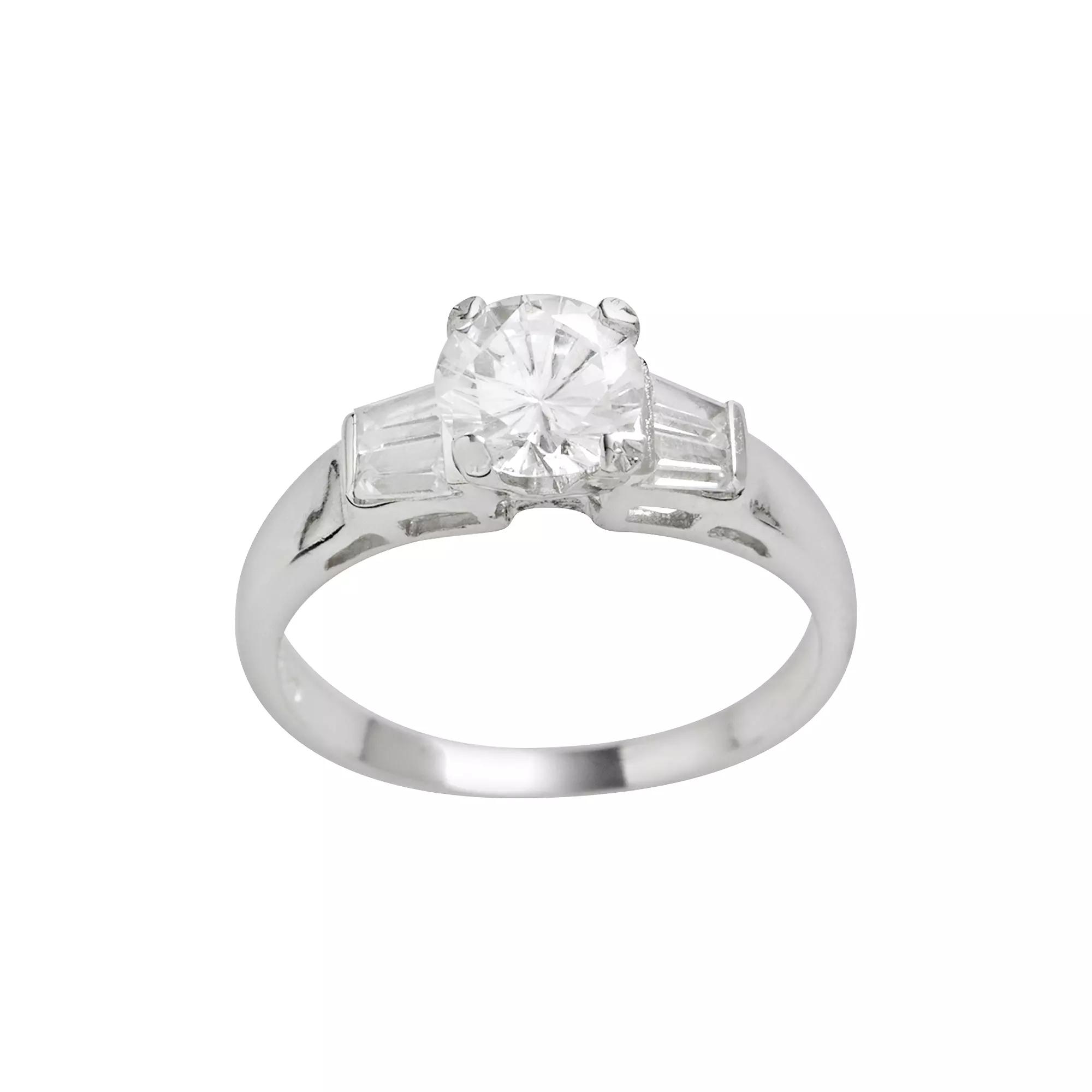 Traditions Jewelry Company Sterling Silver Cubic Zirconia Ring, Womens Product Image