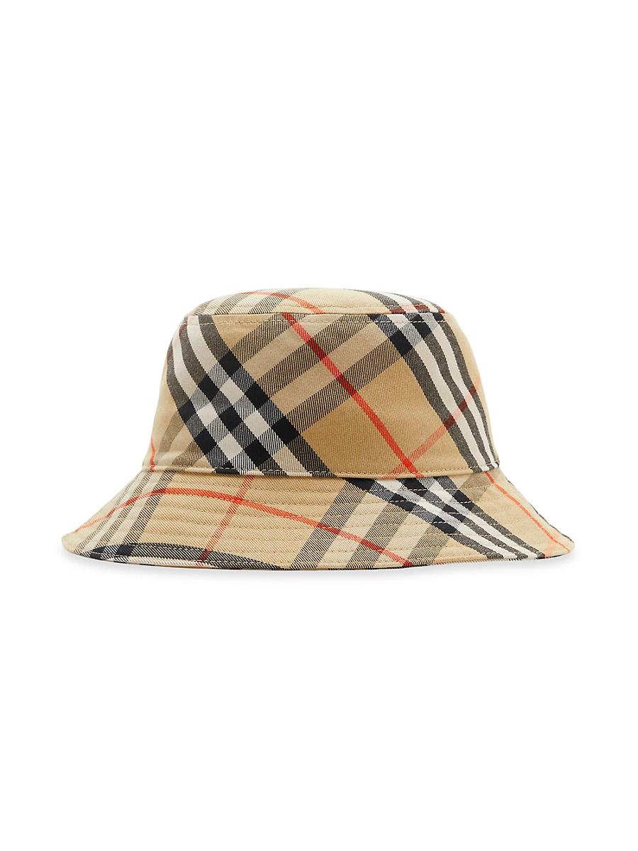 Womens Check Twill Bucket Hat Product Image