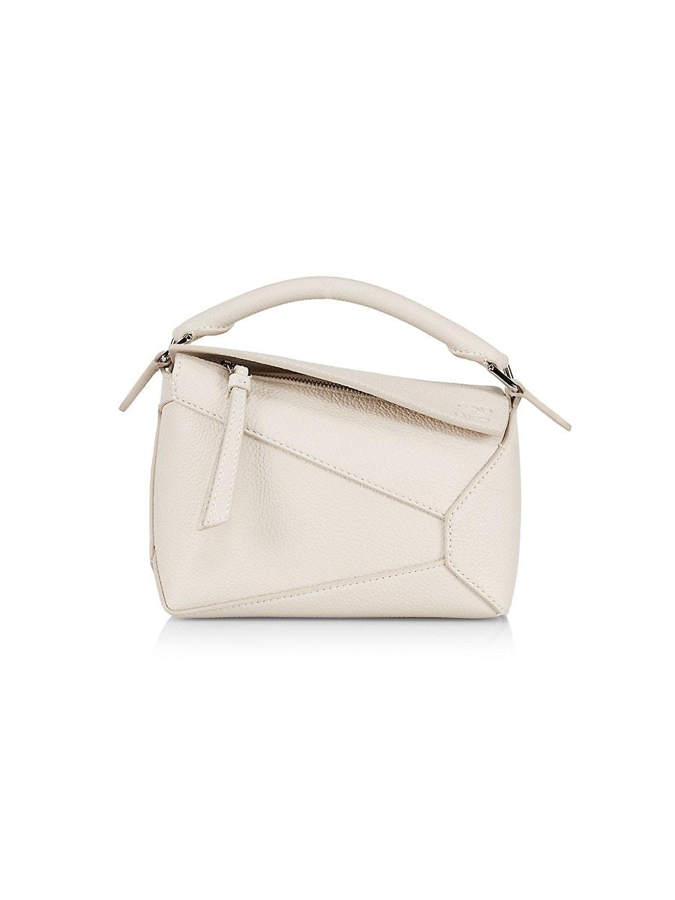 Puzzle Edge Mini Top-Handle Bag in Grained Leather Product Image