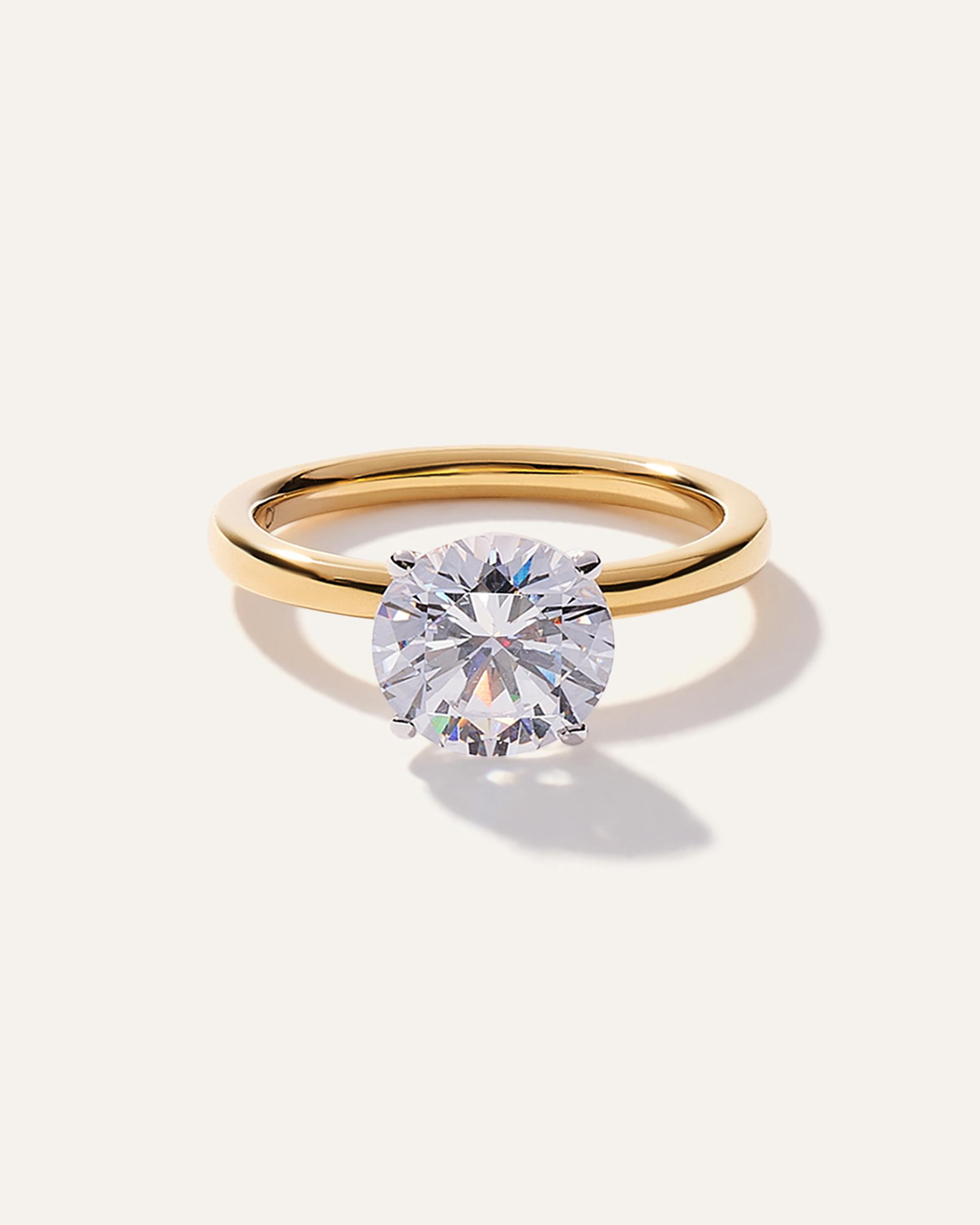 Quince | Women's Lab Grown Diamond Round Comfort Fit Engagement Ring Product Image