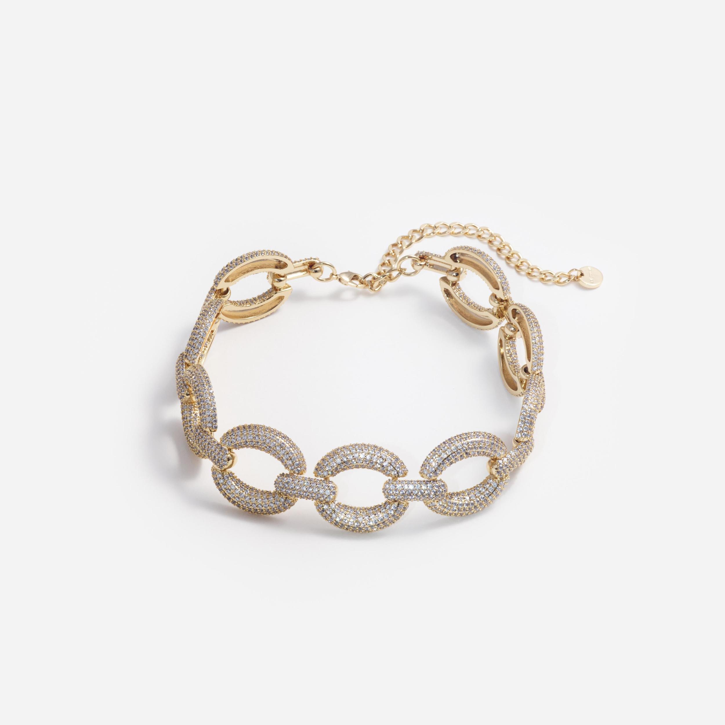 Gold Crystal Link Choker Product Image