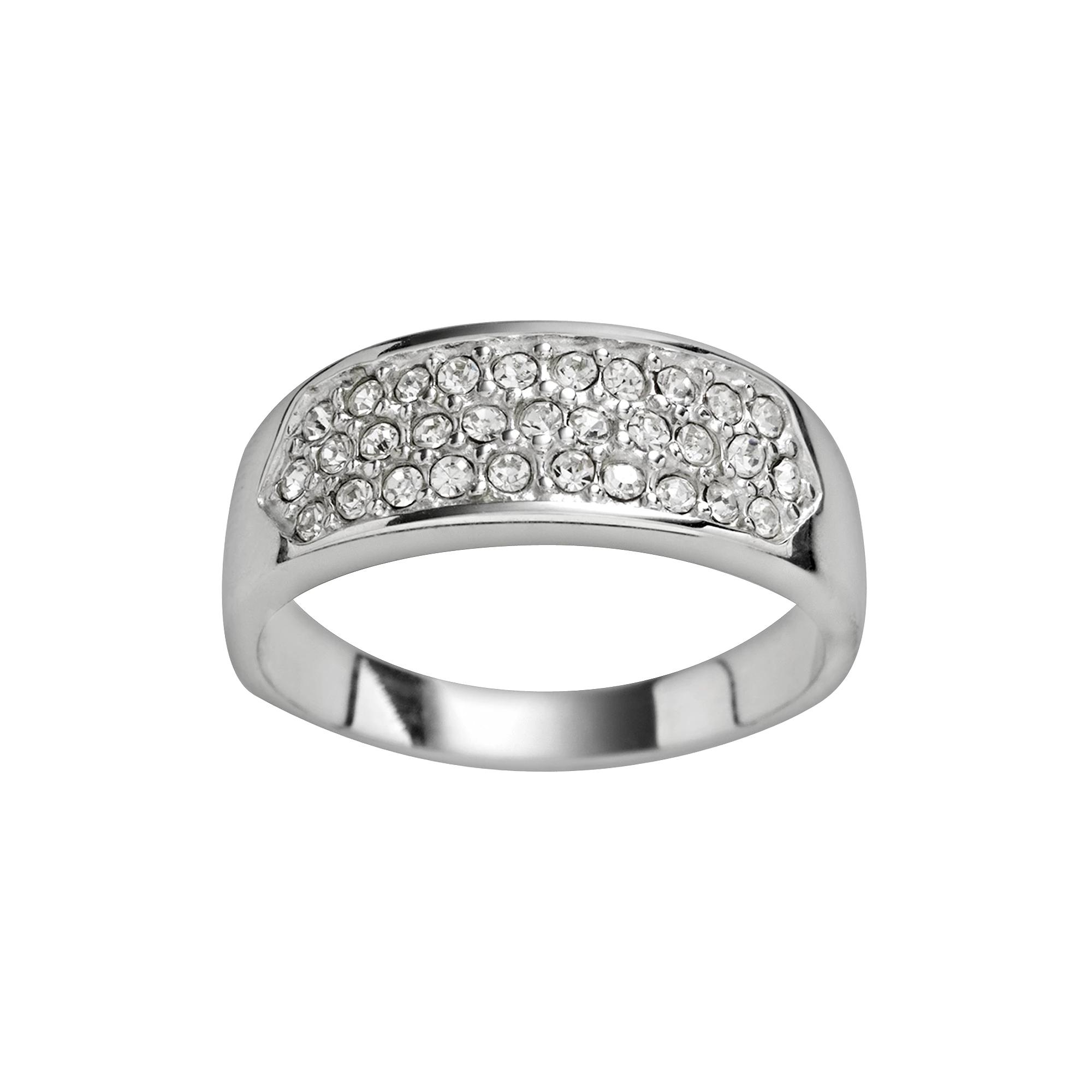 Traditions Jewelry Company Sterling Silver Small Cluster Crystal Ring, Womens Product Image