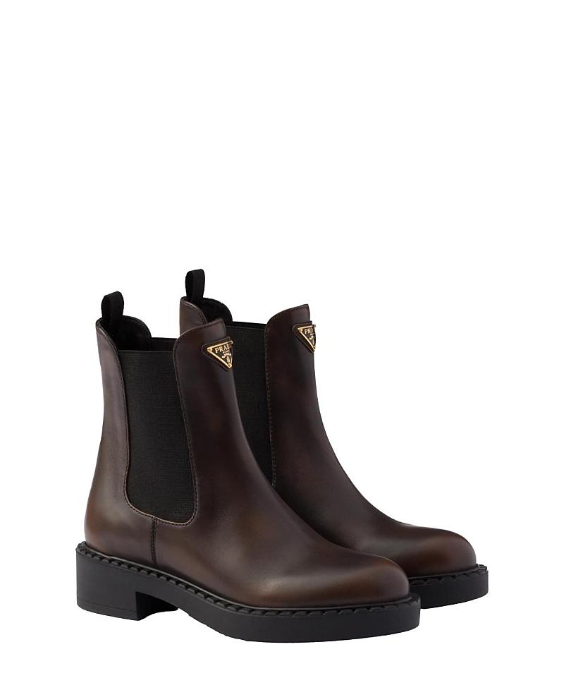 Prada Womens Leather Chelsea Boots Product Image