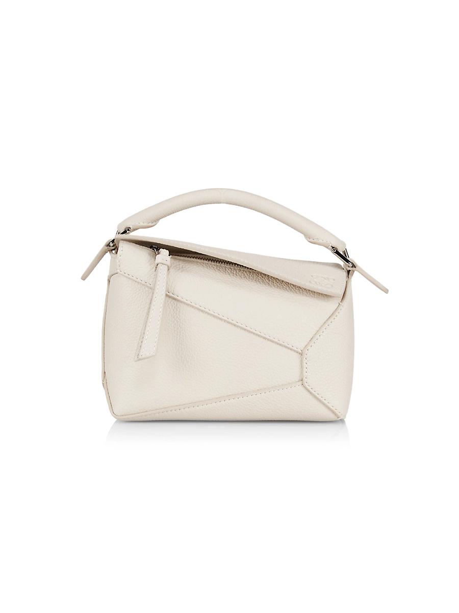 Puzzle Edge Mini Top-Handle Bag in Grained Leather Product Image