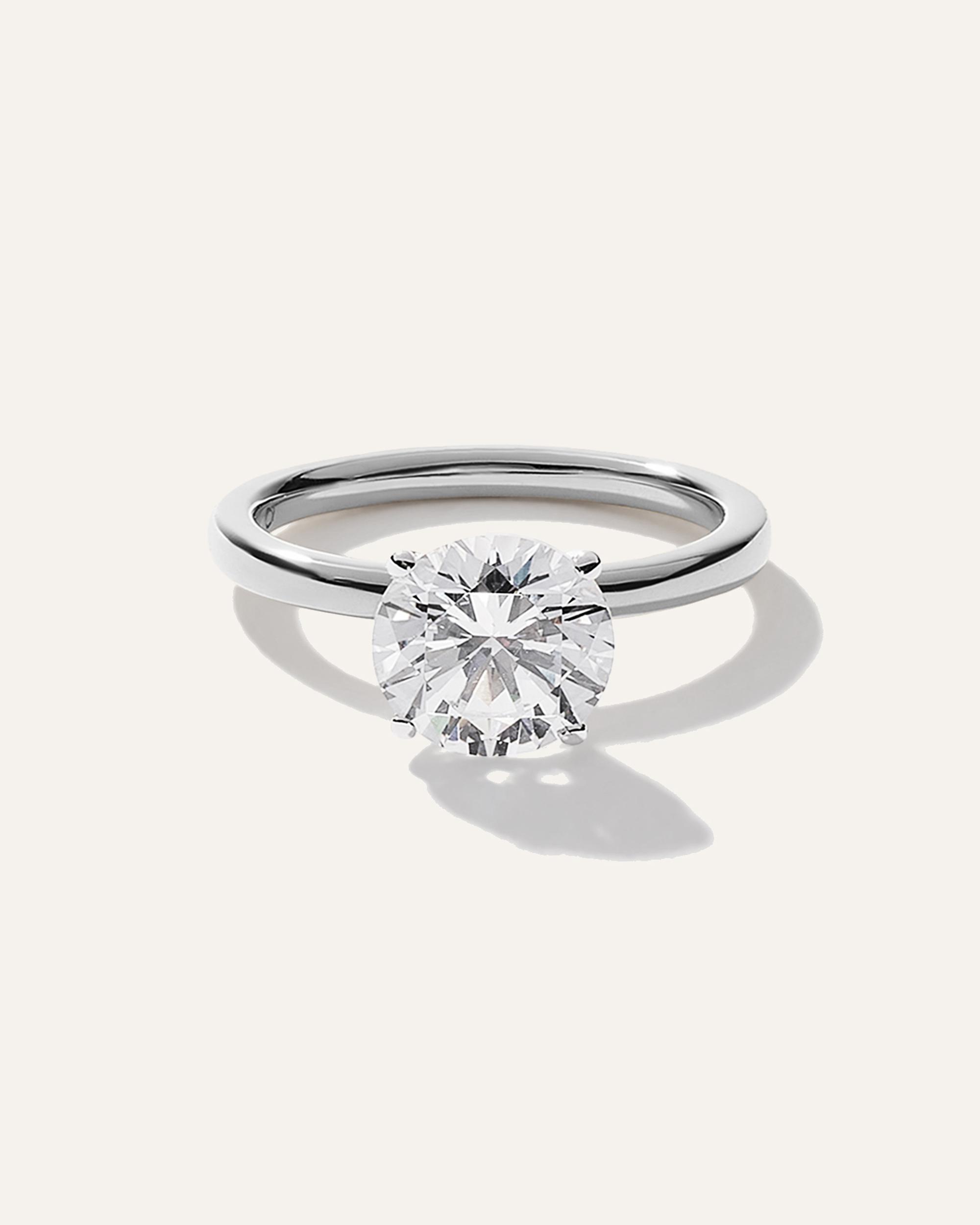 Quince | Women's Lab Grown Diamond Round Comfort Fit Engagement Ring Product Image