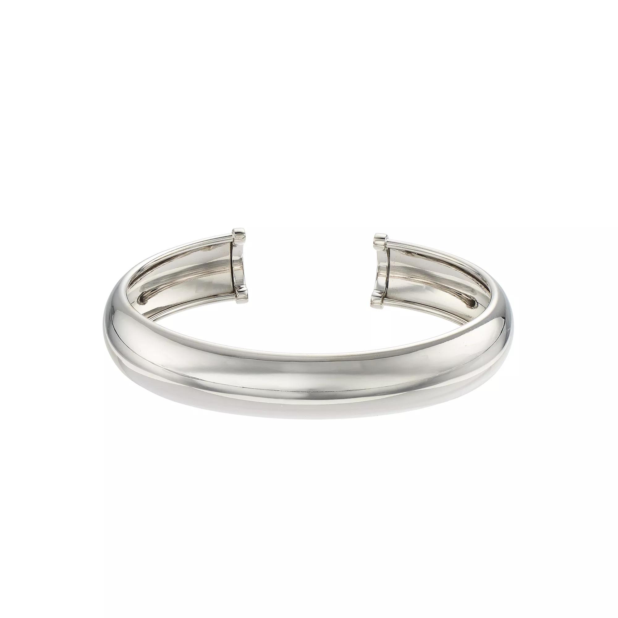 Sterling Silver Cuff Bangle Bracelet, Women's, Size: 7" Product Image