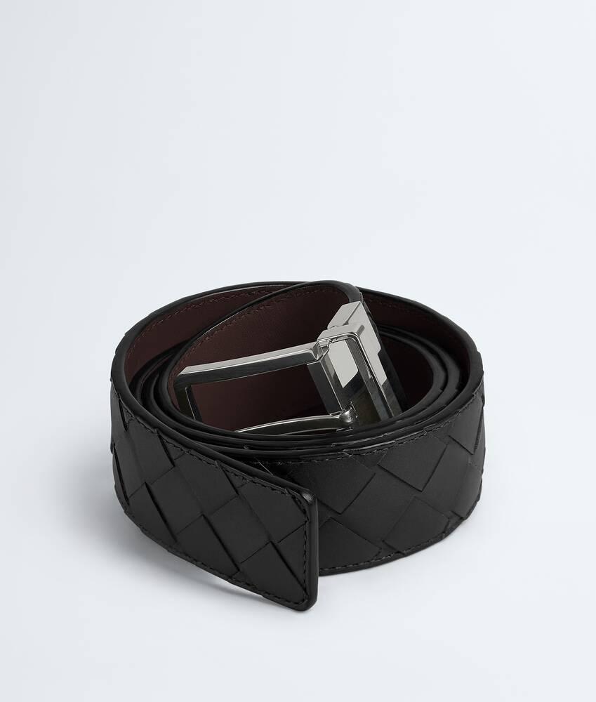 Men's Intrecciato Reversible Belt in Black/fondant Product Image