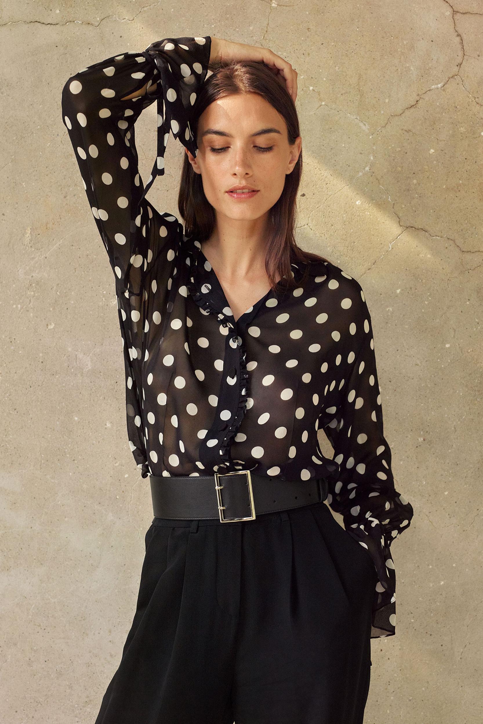Polka Dots Georgette Blouse Product Image