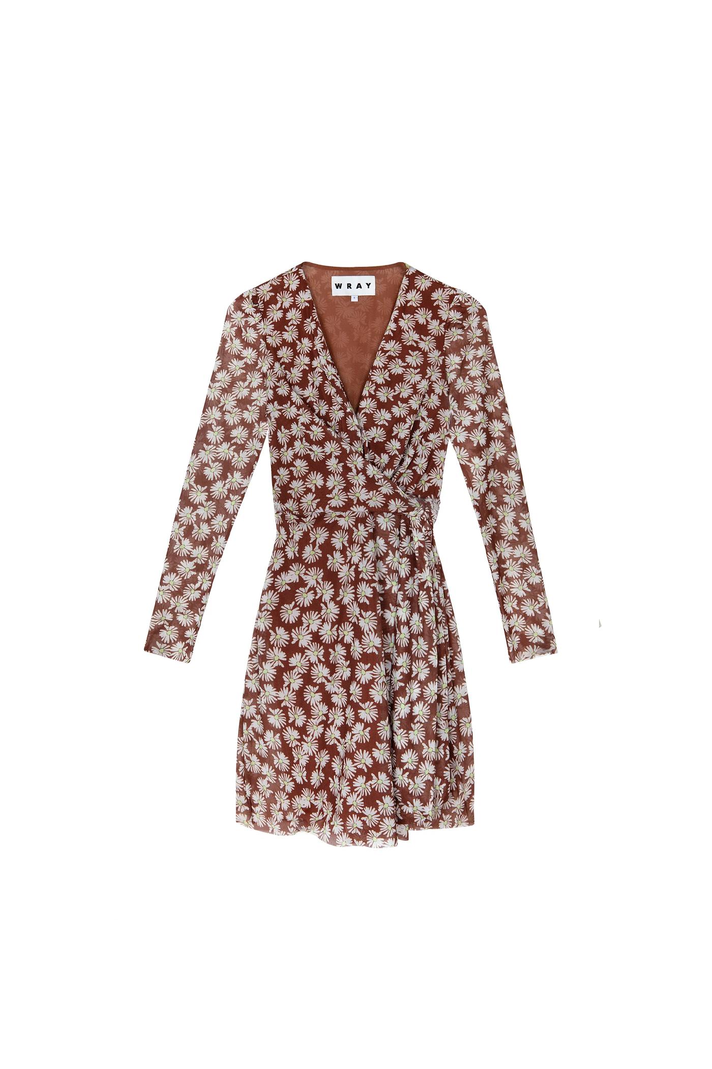 Nia Mini Wrap Dress - Daisy Shower Product Image